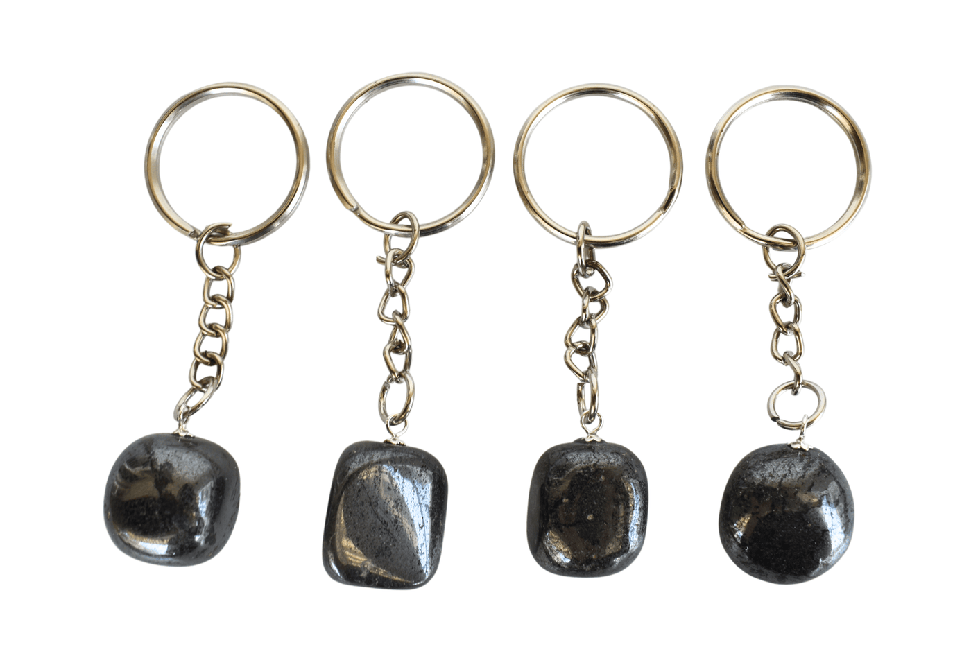 Hematite Key Chain, Gemstone Keychain Crystal Key Ring (Inspiration and Stress Relief)