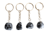 Snowflake Obsidian Key Chain, Gemstone Keychain Crystal Key Ring (Expanded Awareness and Intuition)