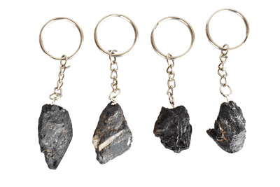 Black Tourmaline Key Chain, Gemstone Keychain Crystal Key Ring (Protection and Strength)