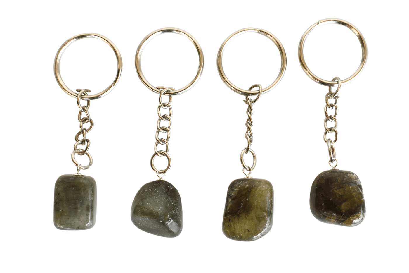 Labradorite Key Chain, Gemstone Keychain Crystal Key Ring (Expanded Awareness and Intuition)