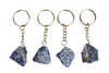 Sodalite Key Chain, Gemstone Keychain Crystal Key Ring (Meditation and Angelic Communication )