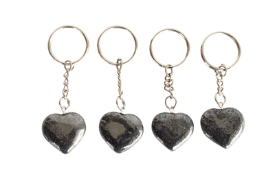 Hematite Key Chain, Gemstone Keychain Crystal Key Ring (Inspiration and Stress Relief)