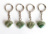 Green Aventurine Key Chain, Gemstone Keychain Crystal Key Ring (Attraction and Cleansing)