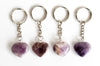 Amethyst Key Chain, Gemstone Keychain Crystal Key Ring (Intuition and Grief)