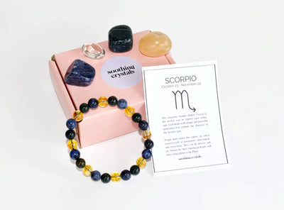 SCORPIO Zodiac Crystal Kit, Scorpio Birthstones Tumbled Stones Set, Scorpio Gifts