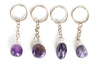 Amethyst Key Chain, Gemstone Keychain Crystal Key Ring (Intuition and Grief)