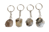 Smokey Quartz Key Chain, Gemstone Keychain Crystal Key Ring (Purification and Grounding)