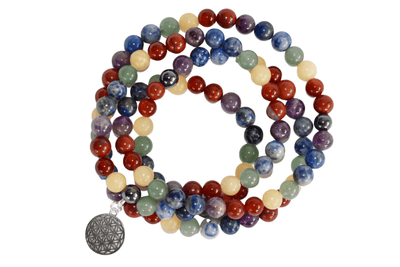 7 Chakra Beads Mala Bracelet, 108 Prayer Beads Necklace