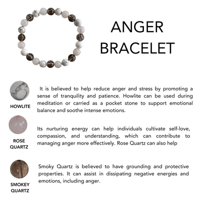 Release and Control ANGER Crystal Bracelet (Control Anger and Reduce Stress)