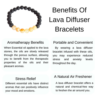 Lava Diffuser Bracelet, Lava with Tiger Eye Beads Diffuser Jewelry, Aromatherapy, Essential Oil Bracelet, Spiritual Gift, Yoga Gift for Her,