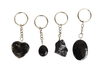 Black Obsidian Key Chain, Gemstone Keychain Crystal Key Ring (Inner Peace and Stress Relief)