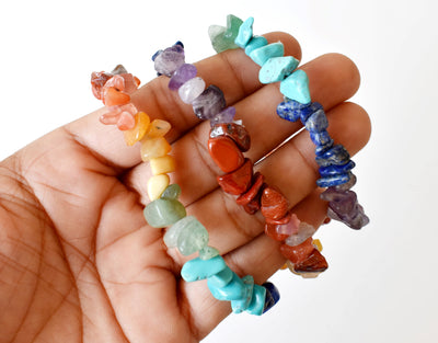 7 Chakra Chip Bracelet