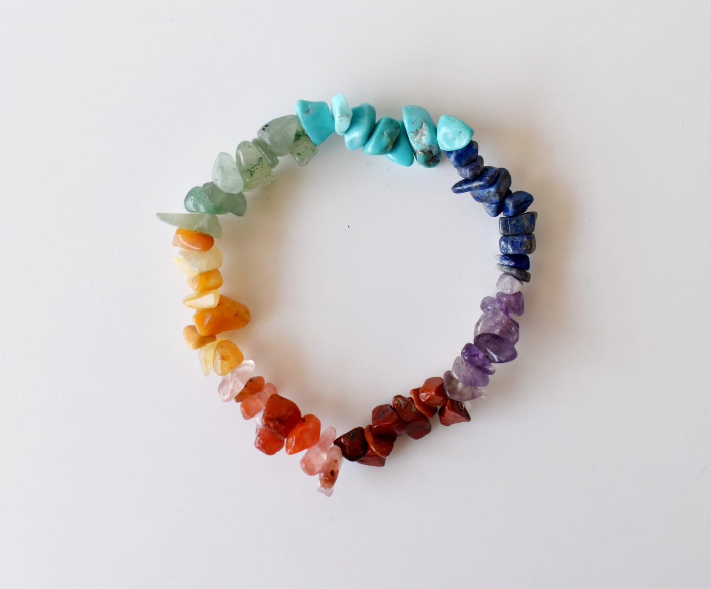 7 Chakra Chip Bracelet