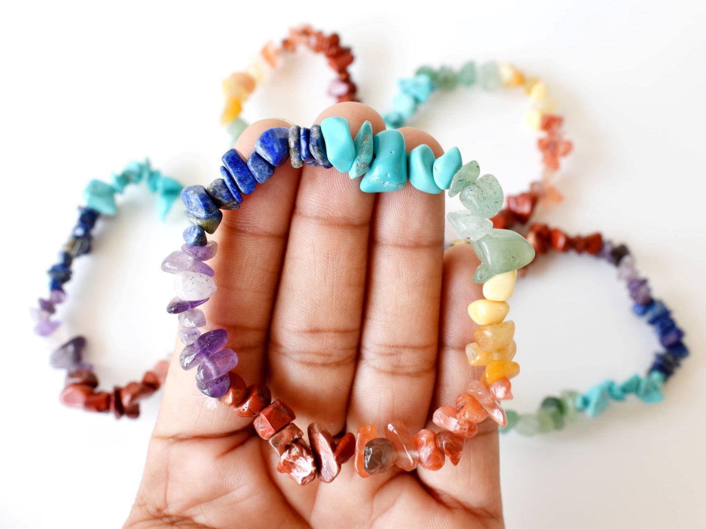 7 Chakra Chip Bracelet