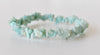 Bracelets de puces d'amazonite naturelle, puces non coupées, bracelets de puces de pierres précieuses en cristal en vrac