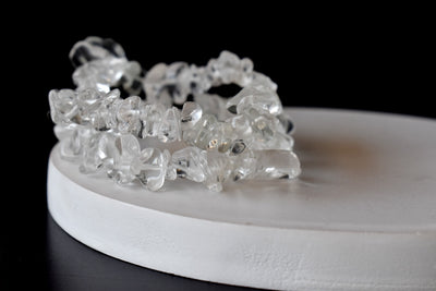 Crystal Quartz Chip Bracelet (Channeling and Dreams )