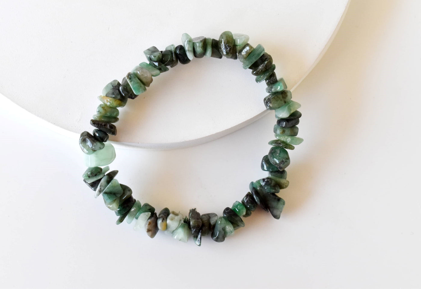 Emerald  Chip Bracelet (Power Strength)