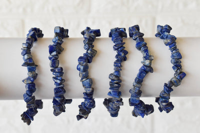 Lapis Lazuli Chip Bracelet (Good Fortune and Clarity )