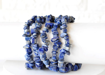 Lapis Lazuli Chip Bracelet (Good Fortune and Clarity )