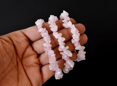 Rose Quartz Chip Bracelet (Creativity and Calming)