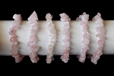 Rose Quartz Chip Bracelet (Creativity and Calming)