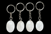 Crystal Quartz Key Chain, Gemstone Keychain Crystal Key Ring (Dreams and Enhancing)