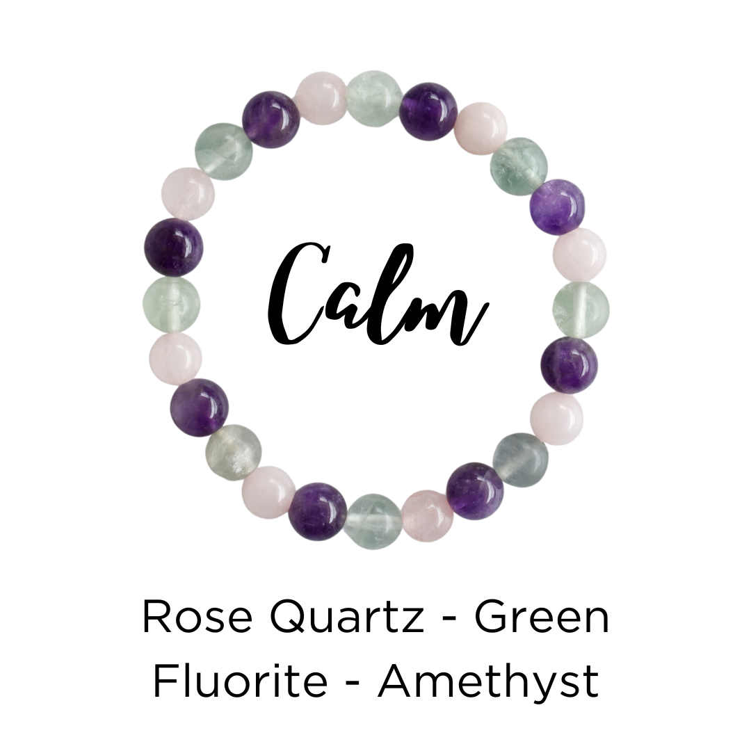 Assisting in Achieving CALM Crystal Bracelet(Tranquility and Mental Clarity)