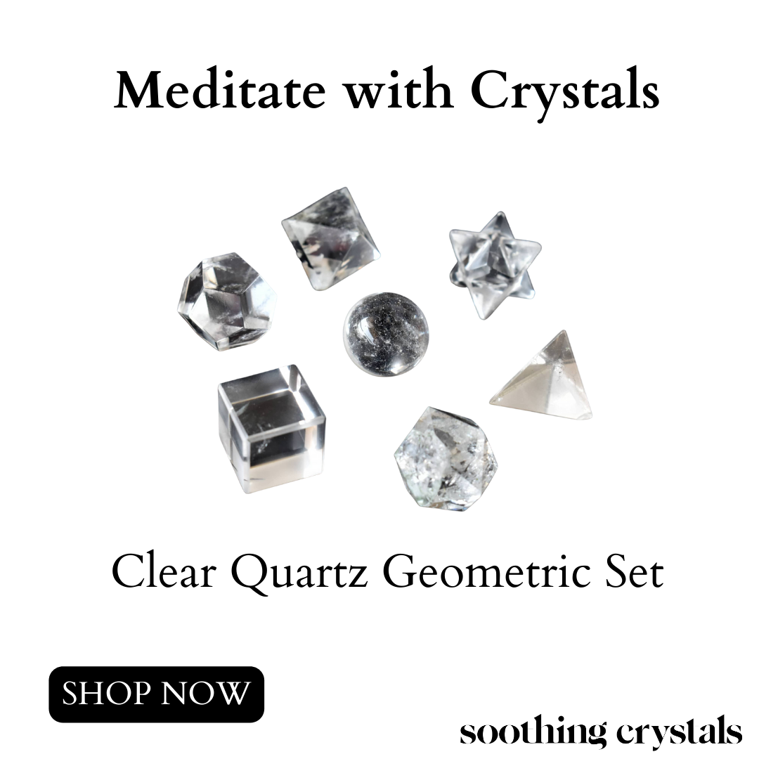 Crystal Quartz Geometry Set (Channeling and Manifesting)