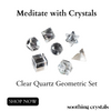 Ensemble géométrique sacré de solides platoniques de Quartz de cristal de 7 pièces, ensemble de géométrie de cristal