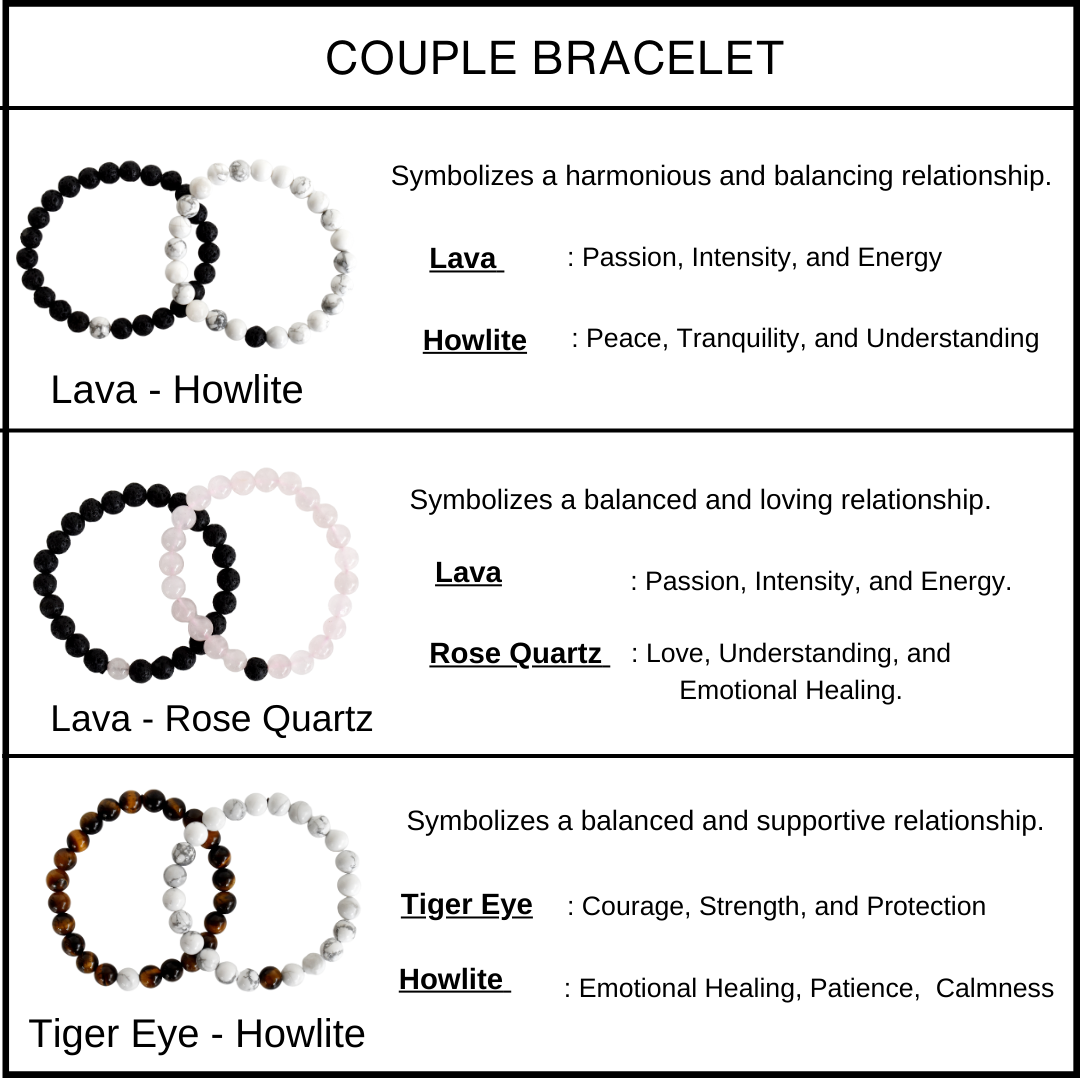 Lava Howlte Couple Bracelets, Anniversary Gift (Expansion and Inspiration )