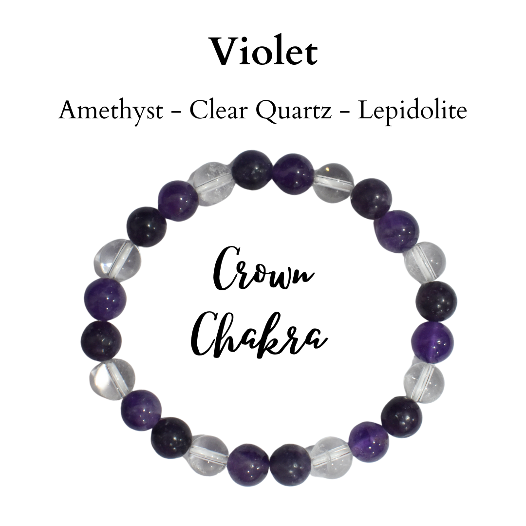 CROWN Chakra Crystal Bracelet