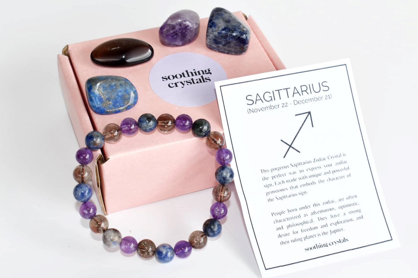 SAGITTARIUS Zodiac Crystal Kit, Sagittarius Birthstones Tumbled Stone Set, Sagittarius Gifts