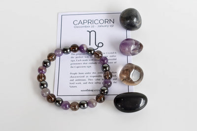 CAPRICORN Zodiac Crystal Kit, Capricorn Birthstones Tumbled Stone Set, Capricorn Gifts