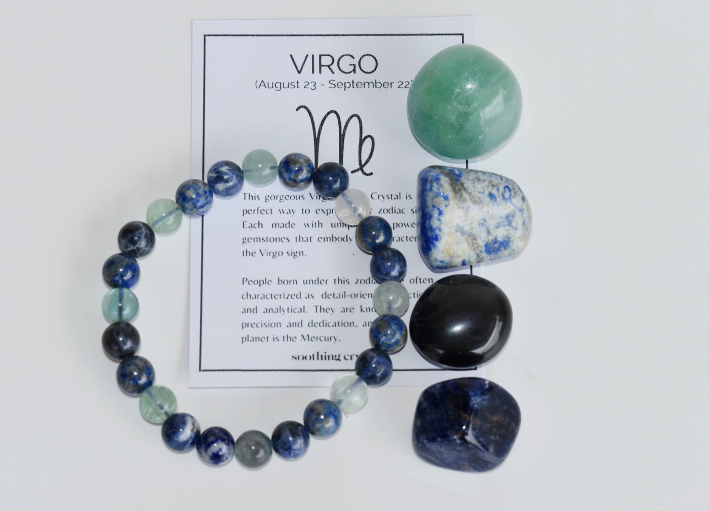 VIRGO Zodiac Crystal Kit, Virgo Birthstones Tumbled Stones Set, Virgo Stones Gifts