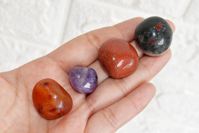 ARIES Zodiac Crystal Kit, Aries Birthstones Tumbled Stones Set, Aries Stones Gifts