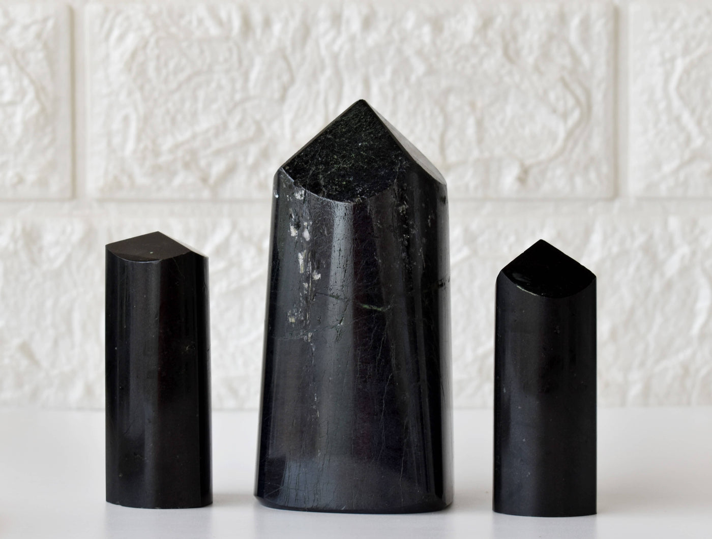 Polished Black Tourmaline Points (Cleansing and Resolution)