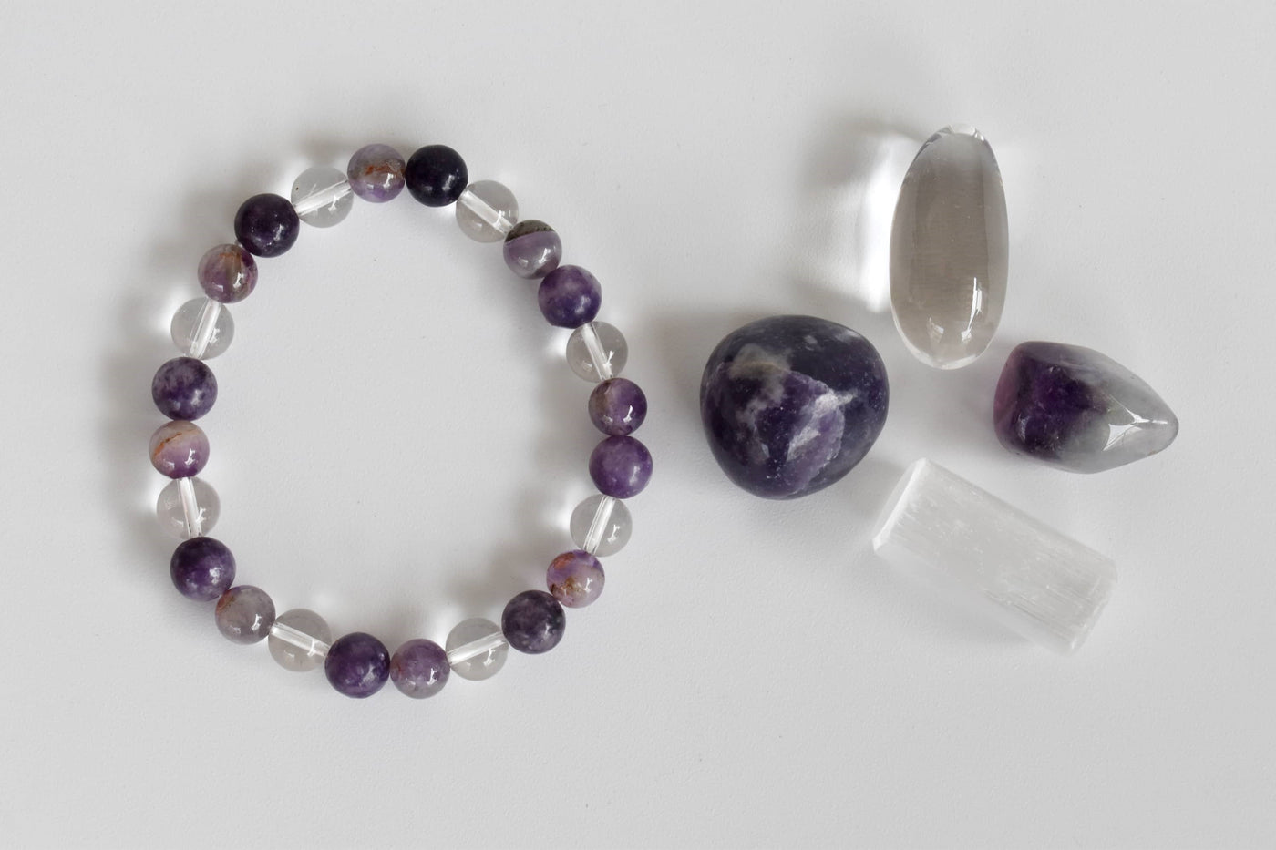 CROWN Chakra Crystals Kit, Chakra's Stones Tumbled Set, Chakra's Gift