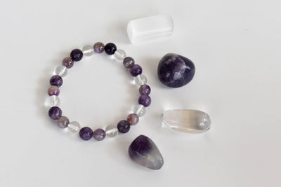 CROWN Chakra Crystals Kit, Chakra's Stones Tumbled Set, Chakra's Gift