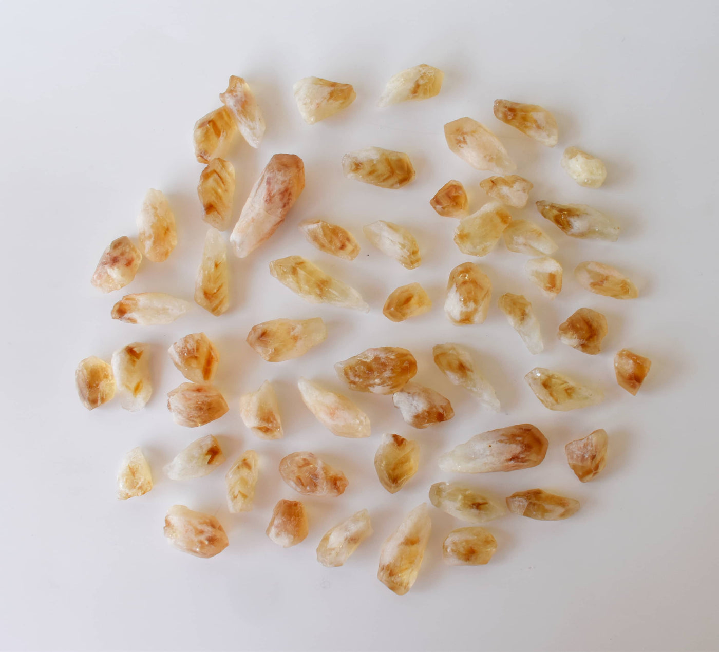 Natural Citrine Points, Natural Bulk Crystals (Stress Relief and Good Fortune)