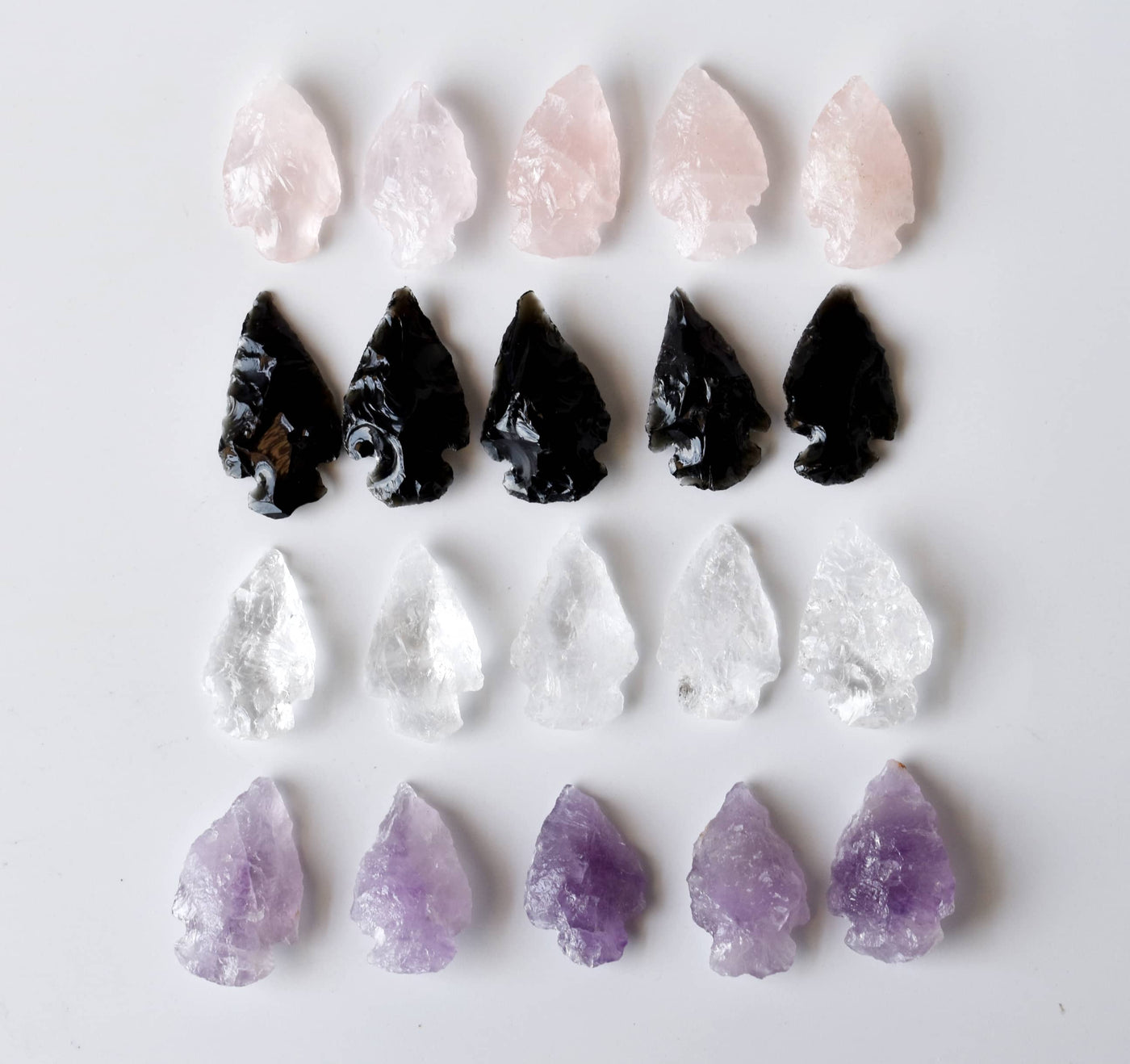 Mix Gemstone Arrowheads Set