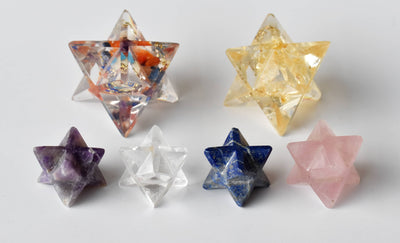 Crystal Merkaba Stars, Crystal Grid, Energy Healing Sacred Geometry Stars