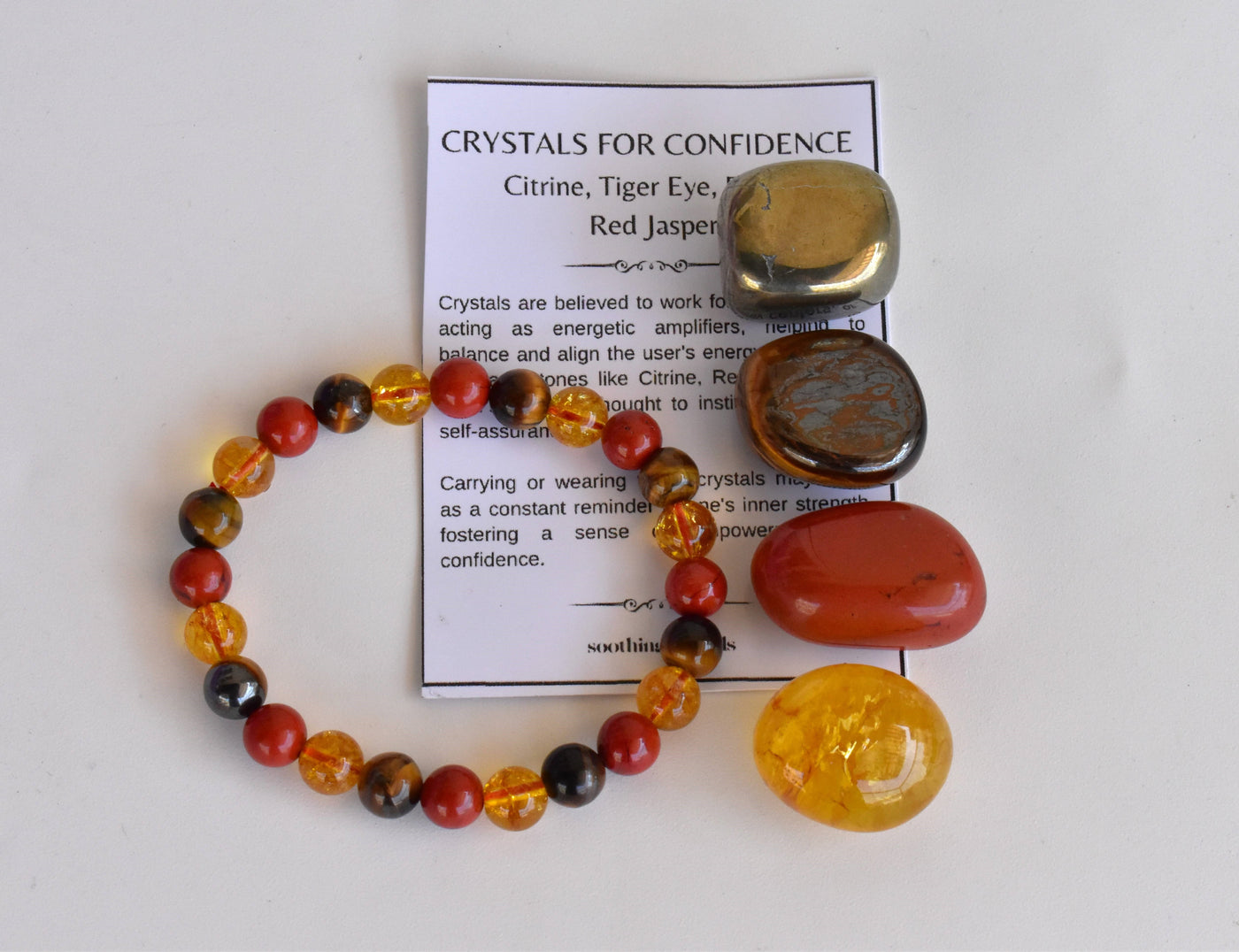 Boost CONFIDENCE Crystal Kit, Gemstone Tumble Kit, Confidence Crystal Gift Set