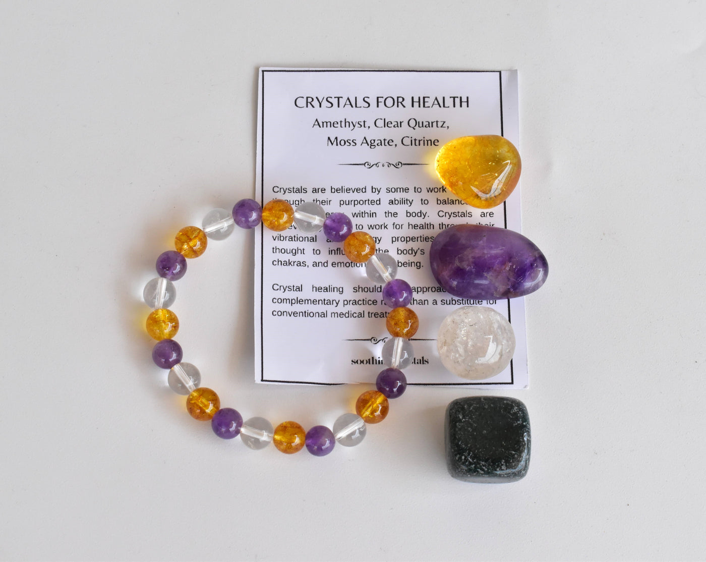 Promotes HEALTH Crystal Kit, Gemstone Tumble Kit, Health Crystal Gift Set