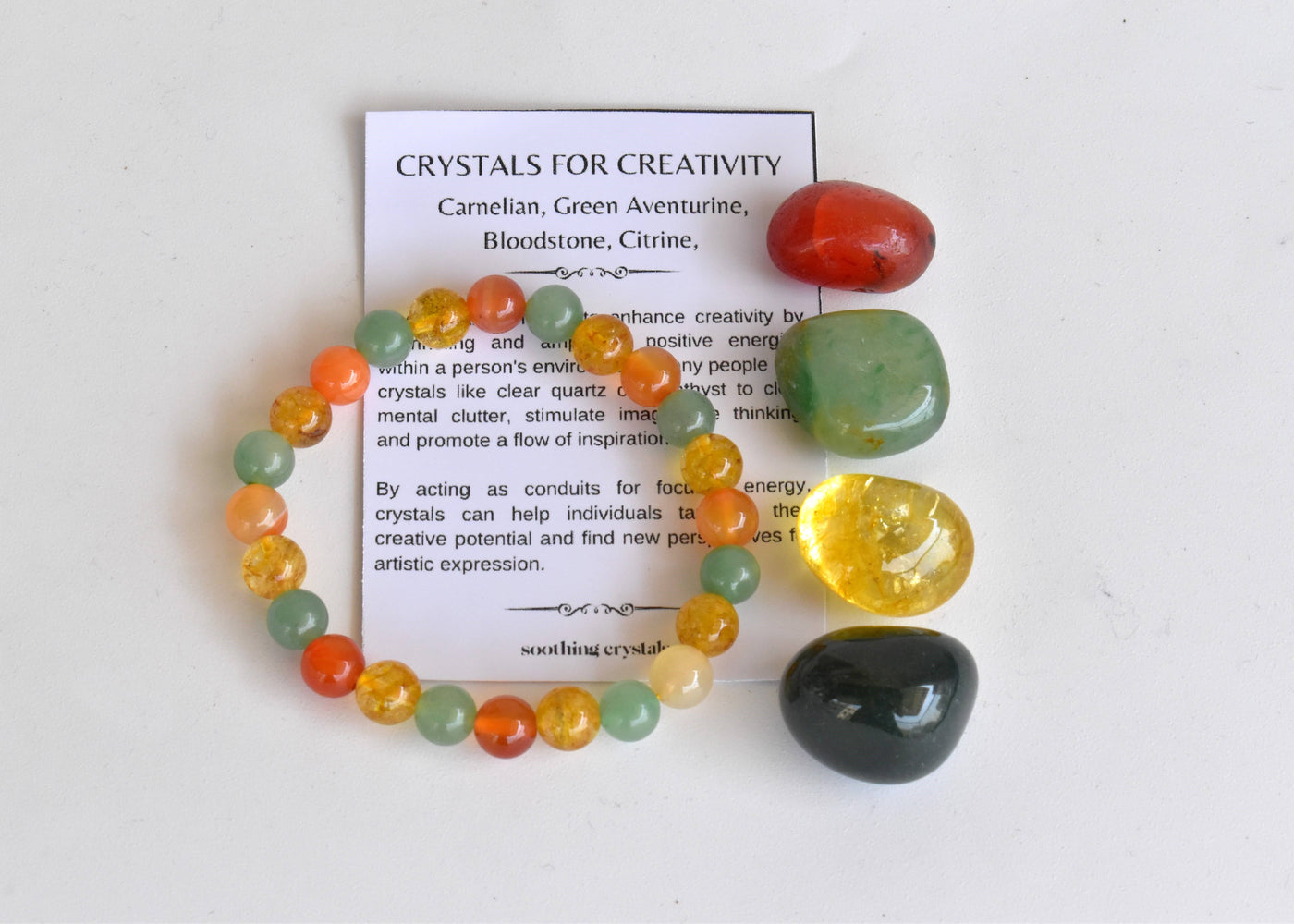 Energizes CREATIVITY Crystal Kit, Gemstone Tumble Kit, Creativity Crystal Gift Set