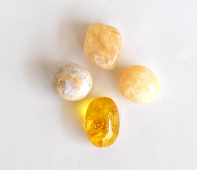 SOLAR PLEXUS Chakra Crystals Kit, Chakra's Stones Tumbled Set, Chakra's Gift