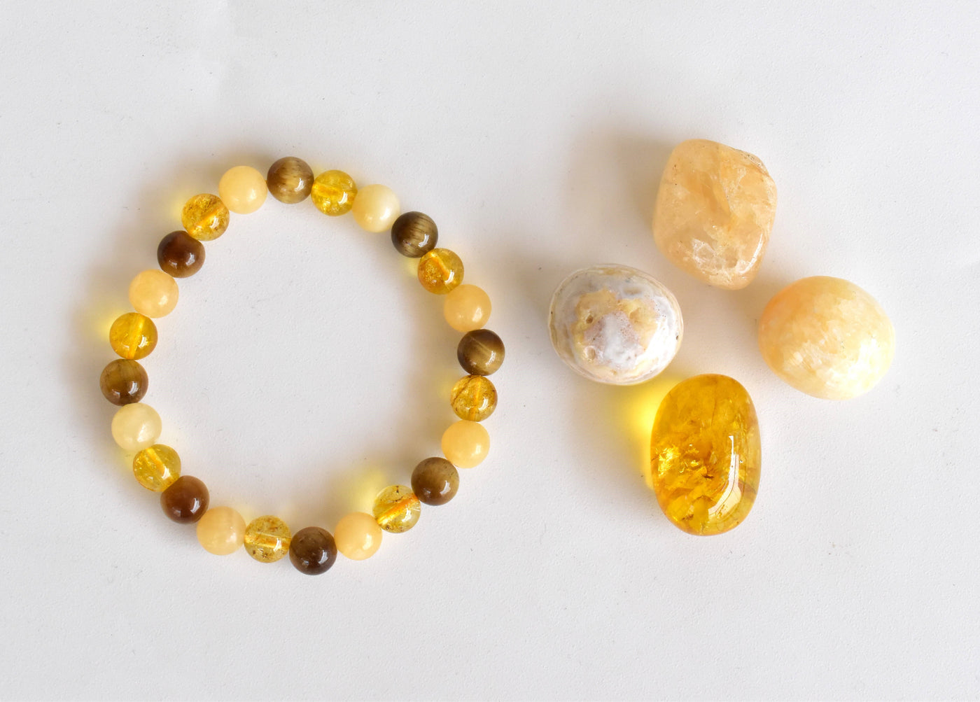 SOLAR PLEXUS Chakra Crystals Kit, Chakra's Stones Tumbled Set, Chakra's Gift