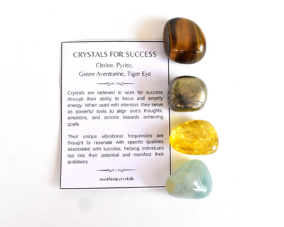 Attract SUCCESS Crystal Kit, Gemstone Tumble Kit, Success Crystal Gift Set