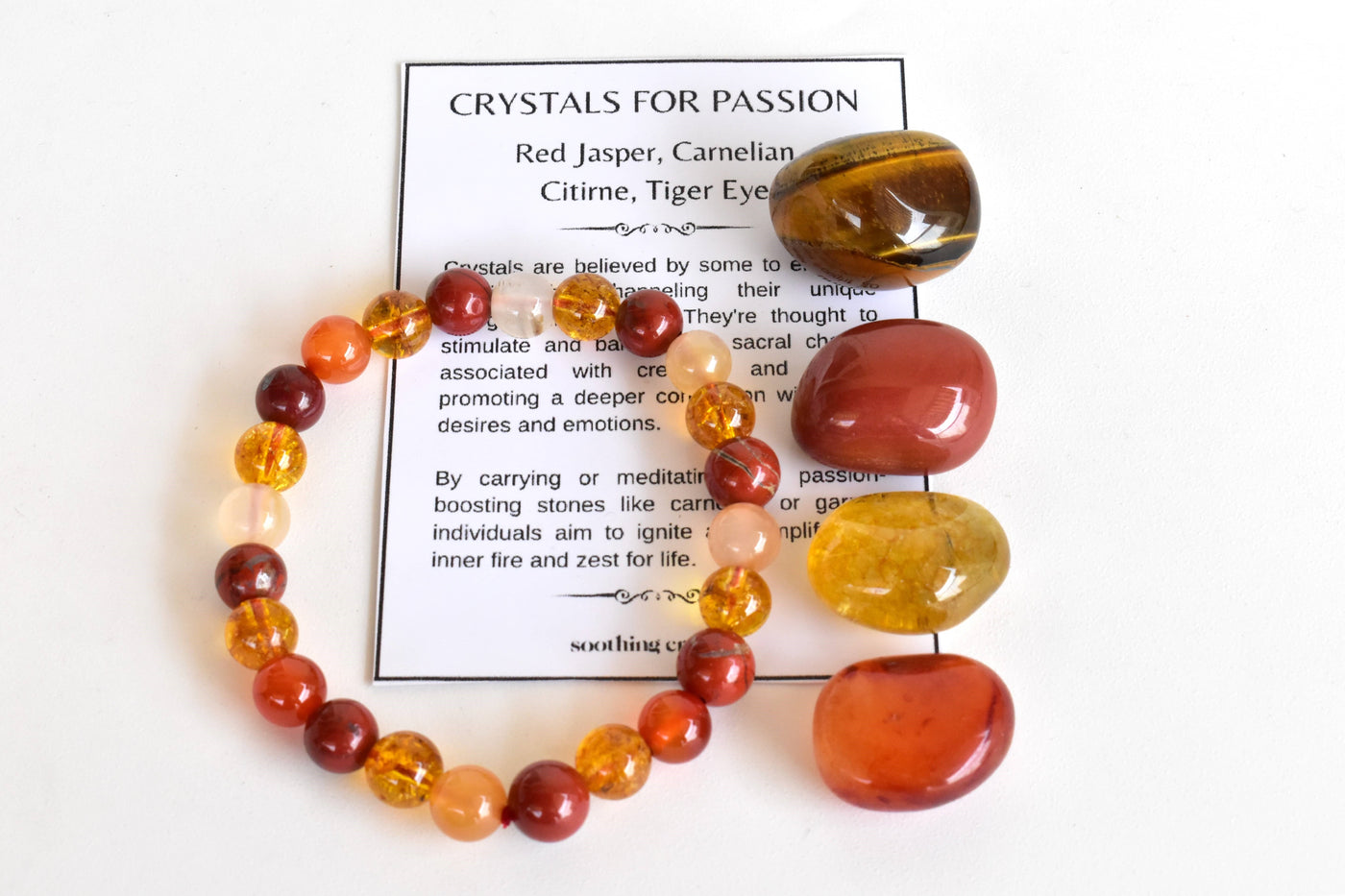 Enhances PASSION Crystal Kit, Gemstone Tumble Kit, Passion Crystal Gift Set