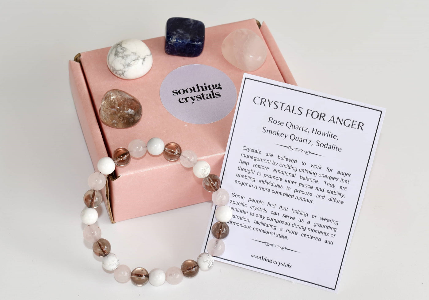 Release and Control ANGER Crystal Kit, Gemstone Tumble Kit, Anger Crystal Gift Set