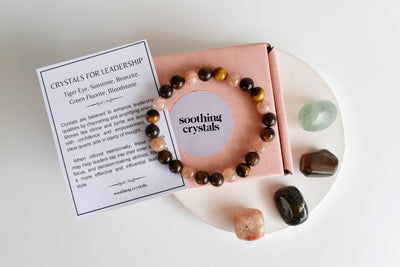 Inspire LEADERSHIP Crystal Kit, Gemstone Tumble Kit, Leadership Crystal Gift Set